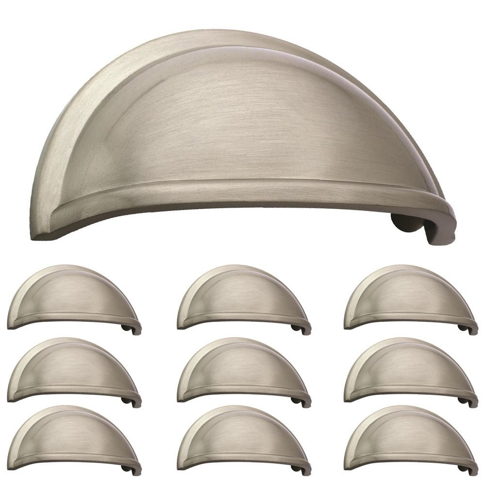 🆕NWT 10 Pack of 3" Centers Cup Pull in Satin Nickel